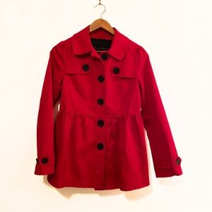 Teenie Weenie Luxury Gold Bear Red Coat Size Small